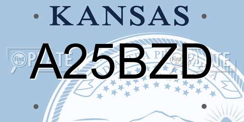 A25BZD Kansas License Plate