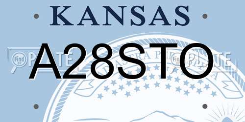 A28STO Kansas License Plate