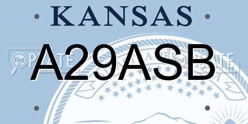 A29ASB Kansas License Plate