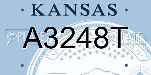 A3248T Kansas License Plate