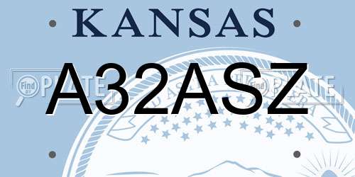 A32ASZ Kansas License Plate