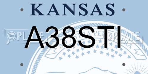 A38STI Kansas License Plate