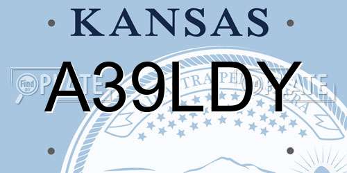 A39LDY Kansas License Plate
