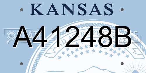 A41248B Kansas License Plate