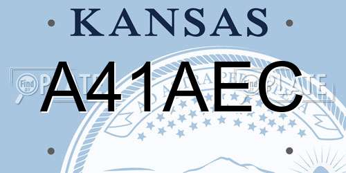 A41AEC Kansas License Plate