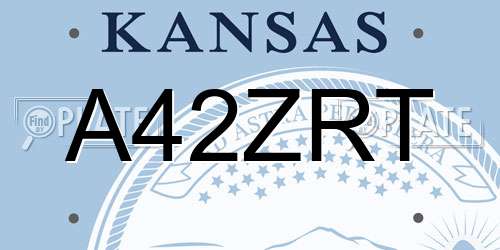 A42ZRT Kansas License Plate