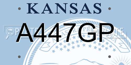 A447GP Kansas License Plate