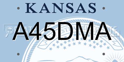 A45DMA Kansas License Plate