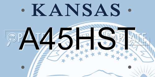 A45HST Kansas License Plate