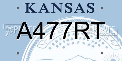 A477RT Kansas License Plate