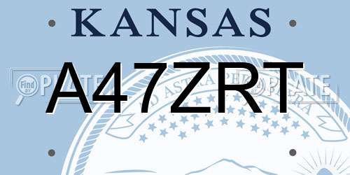 A47ZRT Kansas License Plate