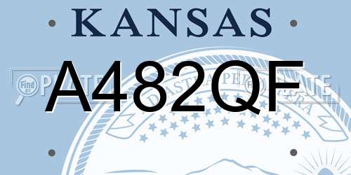 A482QF Kansas License Plate