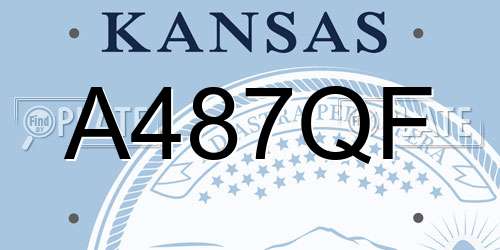 A487QF Kansas License Plate