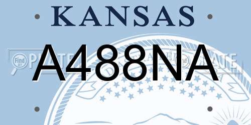 A488NA Kansas License Plate