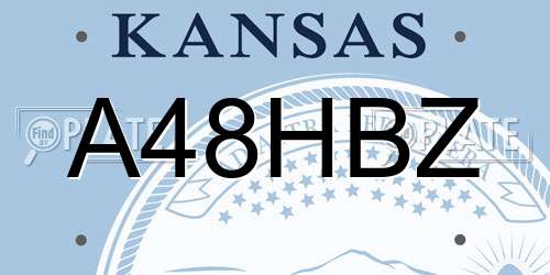 A48HBZ Kansas License Plate