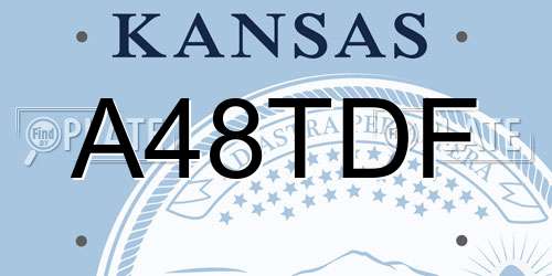 A48TDF Kansas License Plate