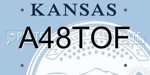 A48TOF Kansas License Plate