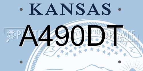 A490DT Kansas License Plate