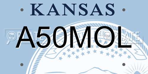A50MOL Kansas License Plate