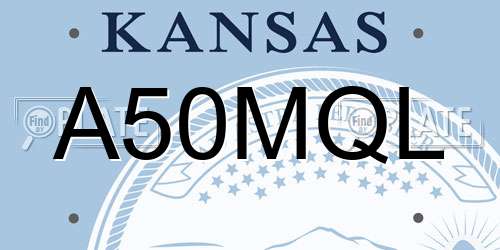A50MQL Kansas License Plate