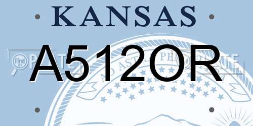 A512OR Kansas License Plate