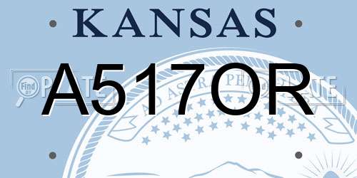 A517OR Kansas License Plate