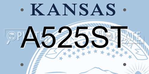 A525ST Kansas License Plate