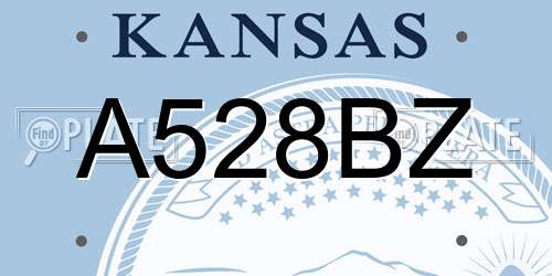 A528BZ Kansas License Plate