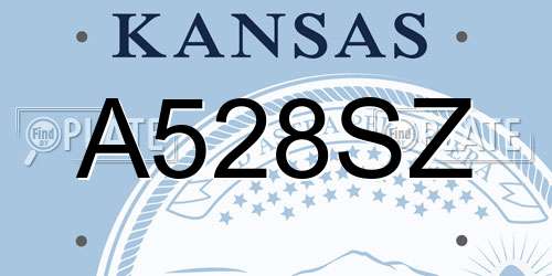 A528SZ Kansas License Plate