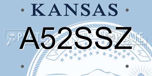 A52SSZ Kansas License Plate