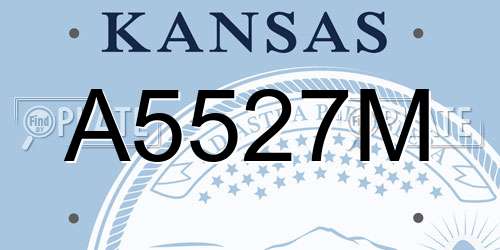 A5527M Kansas License Plate
