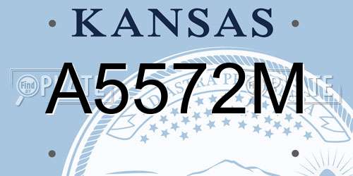 A5572M Kansas License Plate