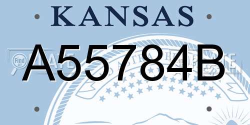 A55784B Kansas License Plate