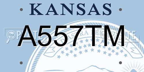 A557TM Kansas License Plate
