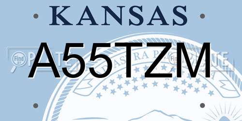 A55TZM Kansas License Plate