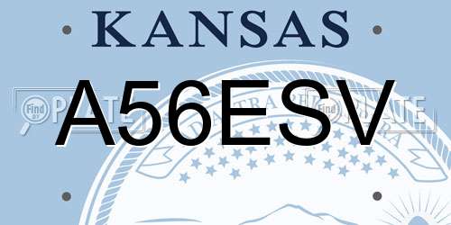 A56ESV Kansas License Plate