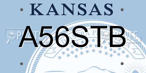 A56STB Kansas License Plate