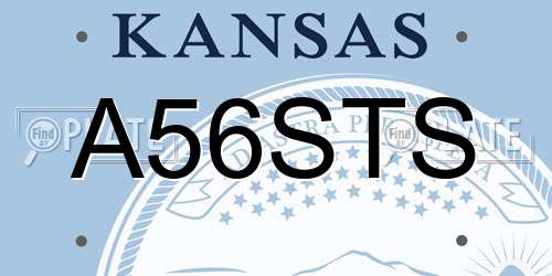 A56STS Kansas License Plate