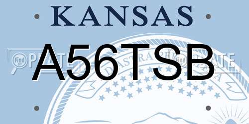 A56TSB Kansas License Plate