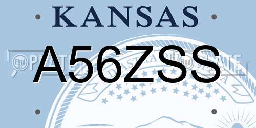A56ZSS Kansas License Plate