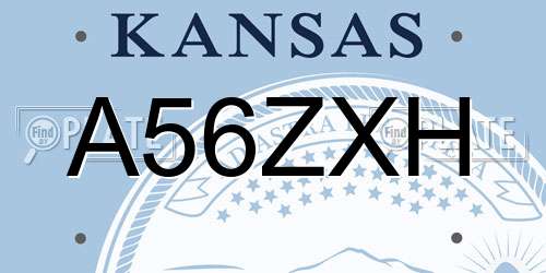 A56ZXH Kansas License Plate