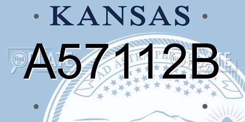 A57112B Kansas License Plate