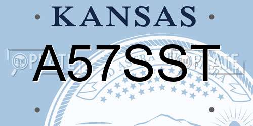 A57SST Kansas License Plate