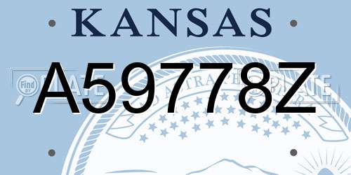 A59778Z Kansas License Plate