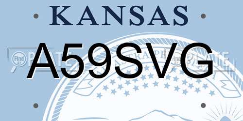 A59SVG Kansas License Plate