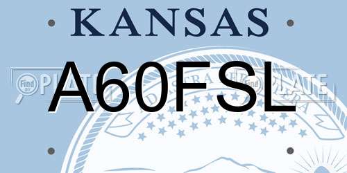 A60FSL Kansas License Plate