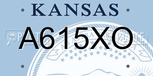 A615XO Kansas License Plate