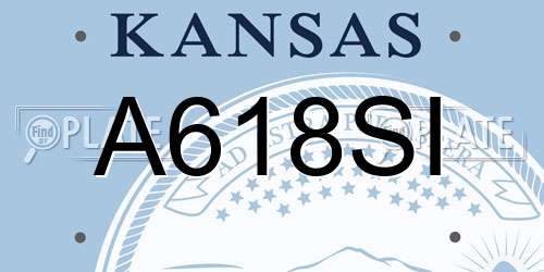 A618SI Kansas License Plate