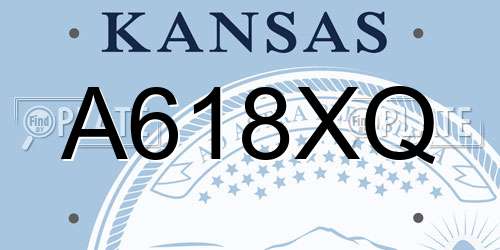 A618XQ Kansas License Plate