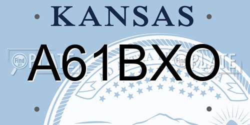 A61BXO Kansas License Plate